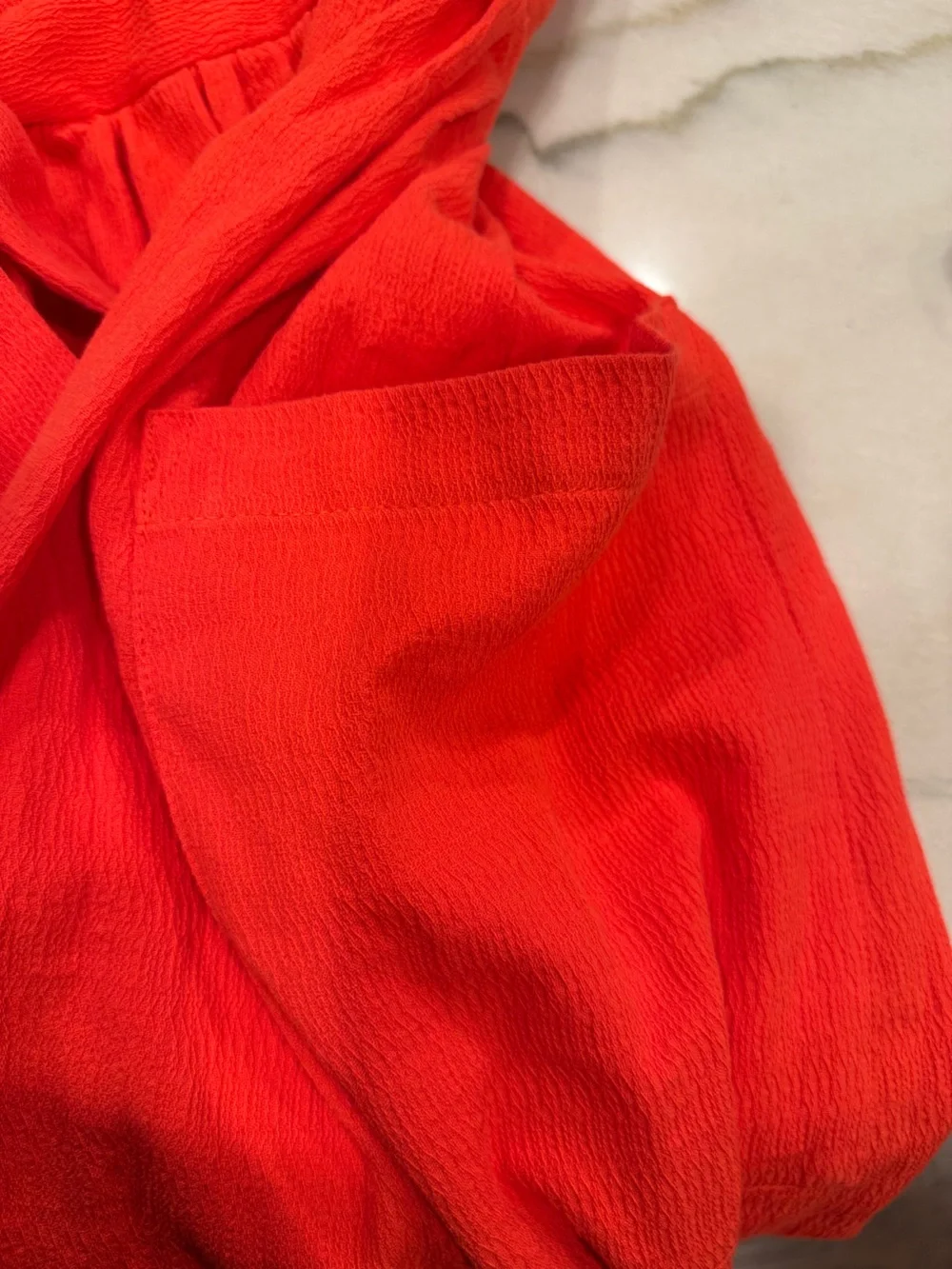 Mara Hoffman Dress Size Medium Red Ingrid Maxi Wrap Belted Made USA Organic - Picture 6 of 10